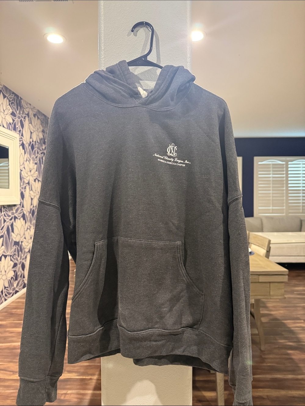 Bella Canvas Black Hooded NCL Sweatshirt with Small Chest Logo